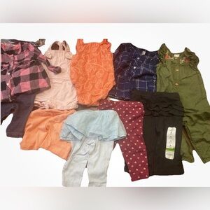 6 month baby girl clothes lot Including A Pair Of Pink Levi Overall Shorts